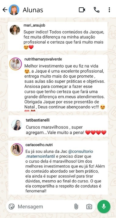 Depoimento Aluna Metamorfose